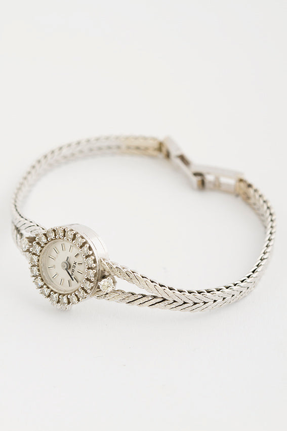 White gold watch with brilliant and diamond