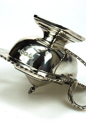 Silver caviar dish