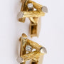 Gold solid cufflinks with brilliant