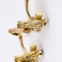 Gold solid cufflinks with brilliant