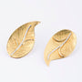 Gouden blad oorknoppen