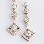 Art Déco earrings with brilliant cut diamonds
