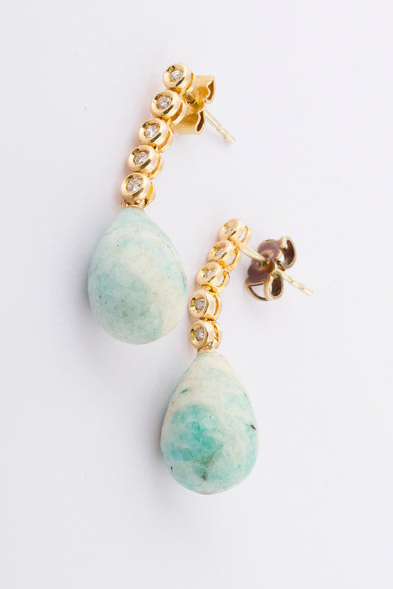 Oorhangers met amazoniet