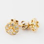 20 krt. gouden entourage oorknoppen met briljanten