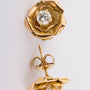 9 carat rose stud earrings with brilliant