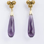 Gouden oorhangers met amethist