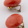 Earrings with blood coral