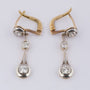 Antique gold earrings with brilliant cut diamonds