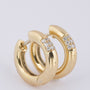 Gouden oor ringen met briljanten