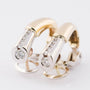 White/yellow gold earrings with 6 diamonds each
