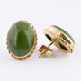 9 carat jade stud earrings