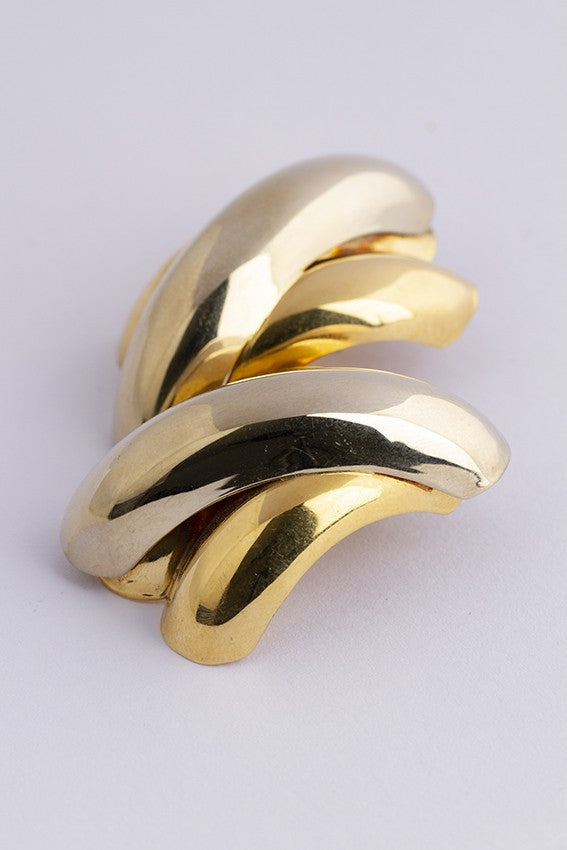 White/yellow gold earrings