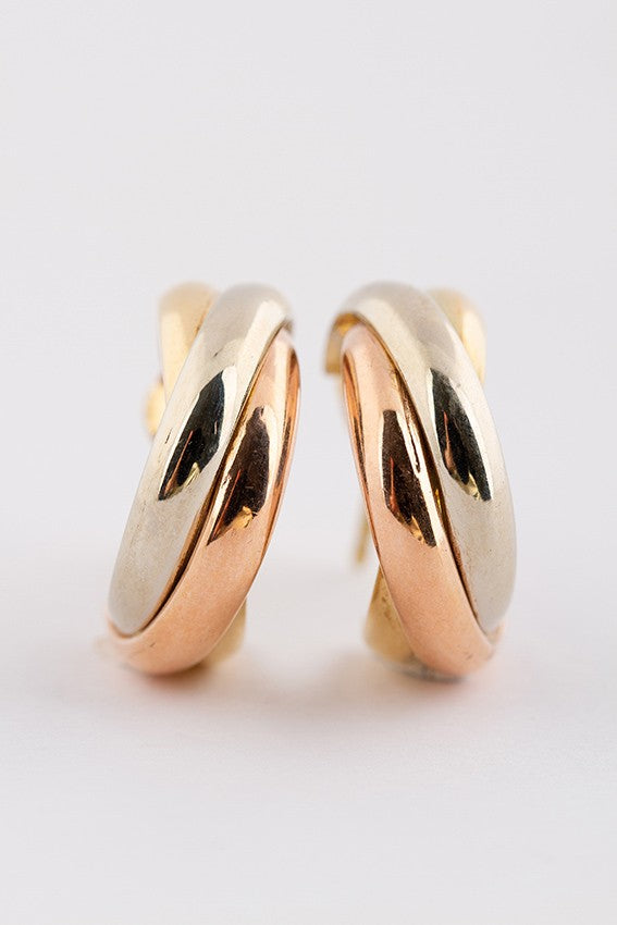 Gouden tri-color oorstekers