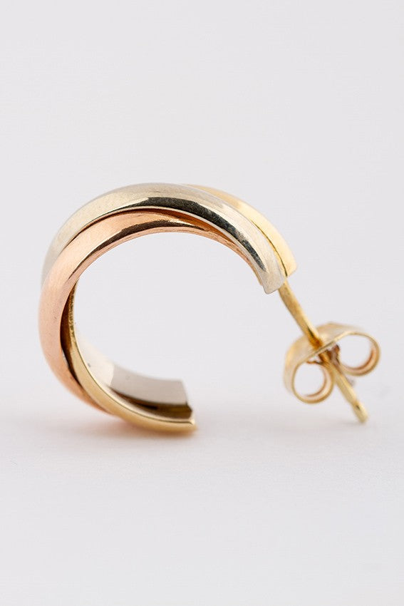 Gouden tri-color oorstekers