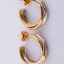 Gold earrings with diamonds