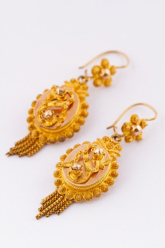 Antique costume earrings