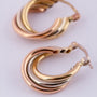 14 krt. gouden tri-color oorringen