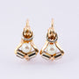 Antique gold earrings with pearl.