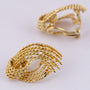 Pair of gold clip-on earrings