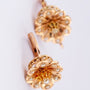 Antique gold entourage earrings with pearls