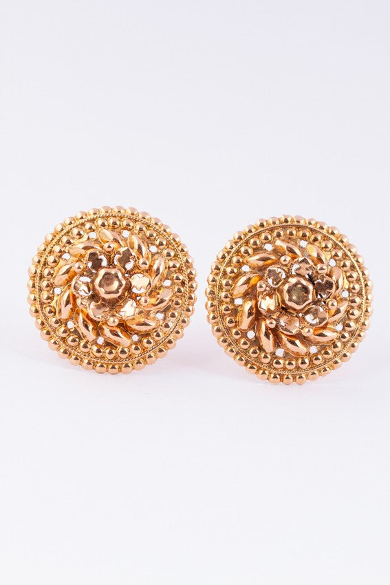 Oude  gouden klederdracht oorknoppen