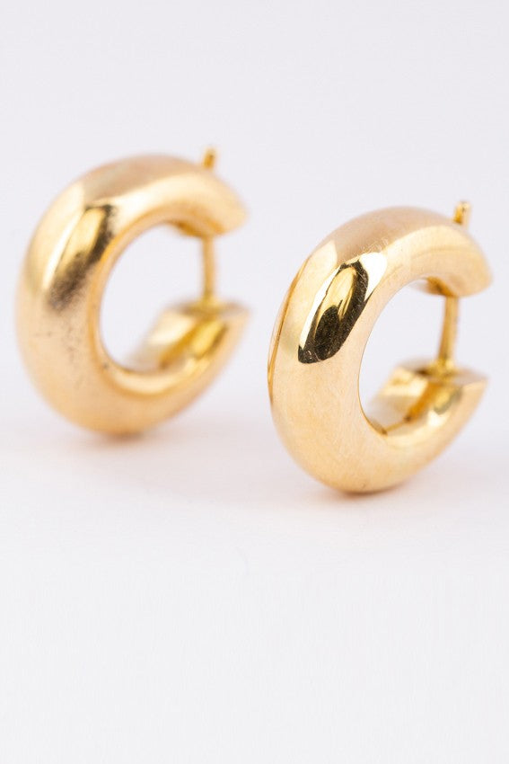 Solid gold earrings