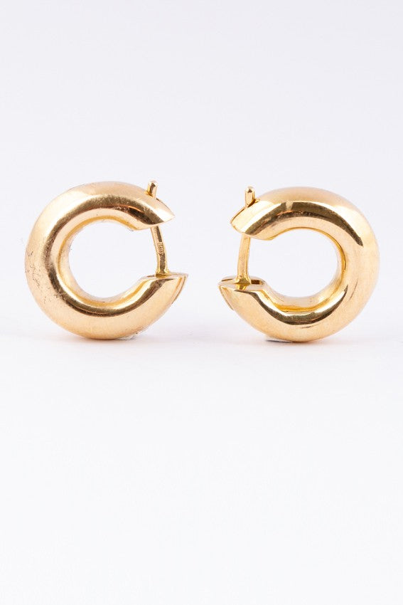 Solid gold earrings