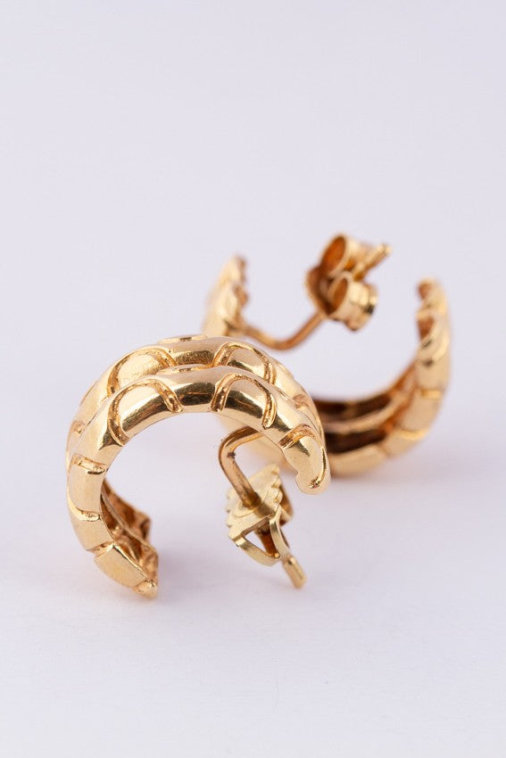 Gold decorated earrings