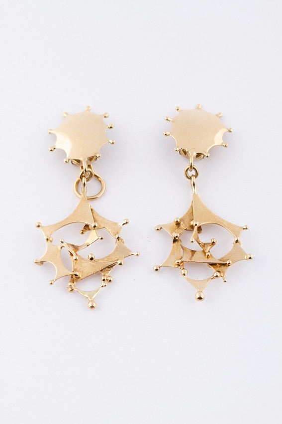 Gouden lange oorhangers