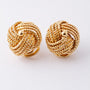 Gold clip-on earrings