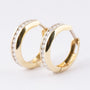 Gold earrings with 16 diamonds each
