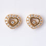 Gouden Chopard oorknoppen met briljanten