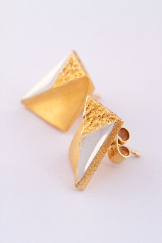 White/yellow gold Lapponia earrings