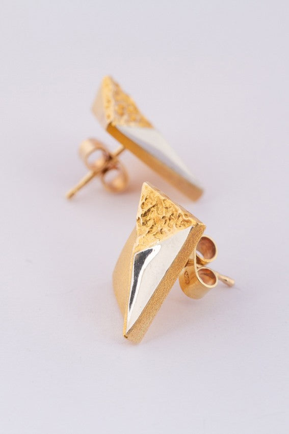 White/yellow gold Lapponia earrings