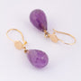 Gouden oorhangers met amethist