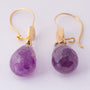 Gouden oorhangers met amethist