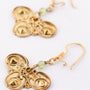 Antique gold earrings with peridot