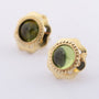 Gold earrings with peridot