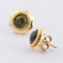 Gold earrings with peridot