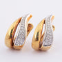 Gold earrings with 16 diamonds each