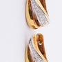 Gold earrings with 16 diamonds each