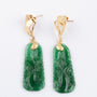 Gouden oorhangers met jade