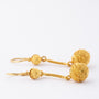 Gold earrings with fine wirework