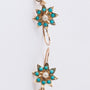 Antique earrings with turquoise and pearls