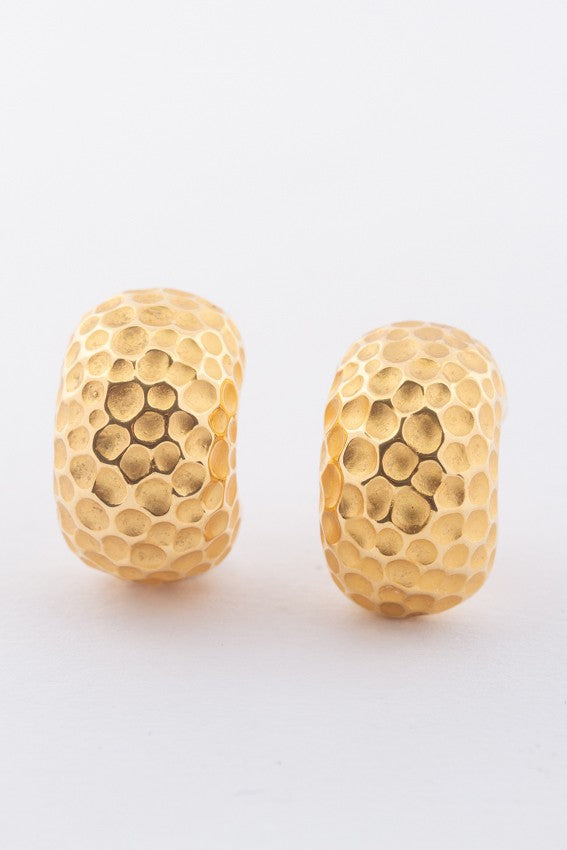 Gold bombed earrings