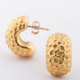 Gouden gebombeerde oorbellen