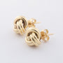 gold button earrings