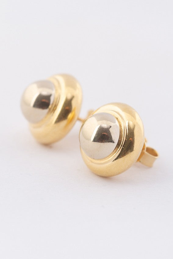 White/yellow gold earrings