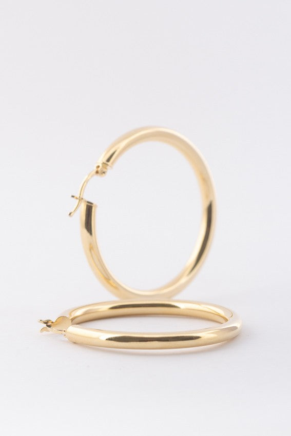 Gouden oorringen, 4,2 cm