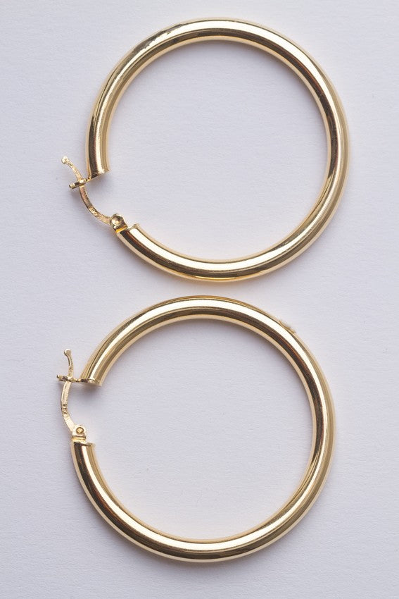 Gouden oorringen, 4,2 cm